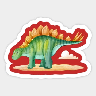 Stegosaurus Dinosaur Hand drawn Sticker